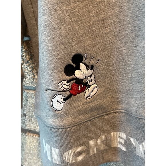 Vintage Disney Store Mickey Mouse Embroidered Gray Sweatshirt L - Picture 3 of 10